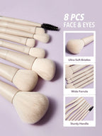 SHEGLAM Pro Core Brush Kit 8 Pcs/Set Professional Makeup Brushes Set