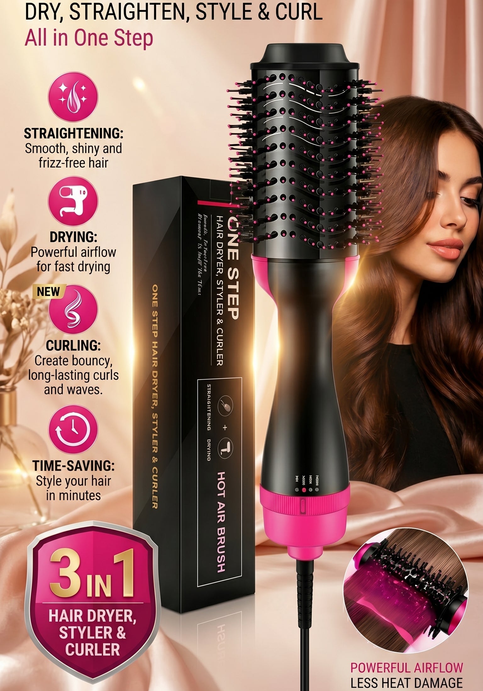 ONE STEP Hair Dryer and styler 3 in 1