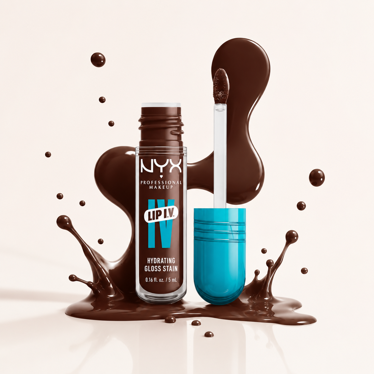 NYX- Lip I.V. Hydrating Lip Gloss Stain- 06 Espresso Soak