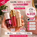 The Ultimate Glow Trio Bundle – Benefit Benetint + KIKO Milano 3D Hydra + Rare Beauty Liquid Highlighter