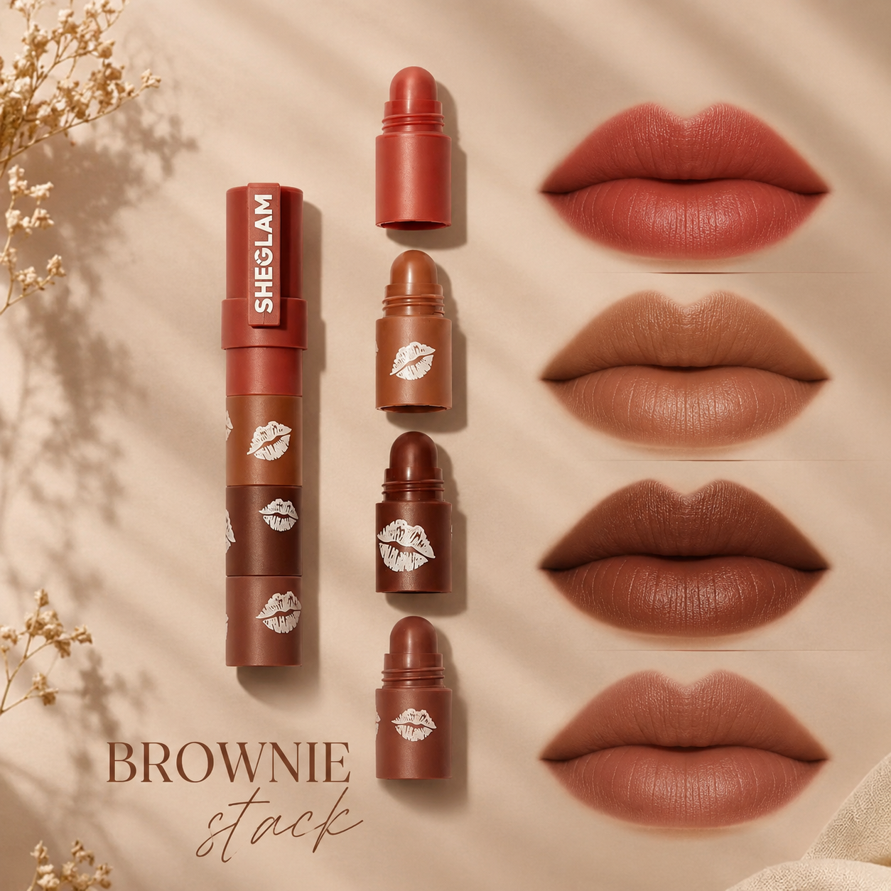 Sheglam Mega Lip Stacks-brown-Petal Stack