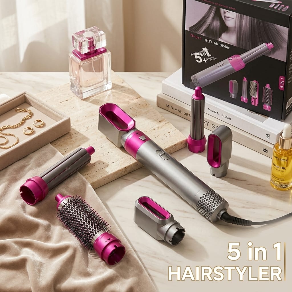 One Step - 5 In 1 Multifunctional Hair Dryer Styling Tool