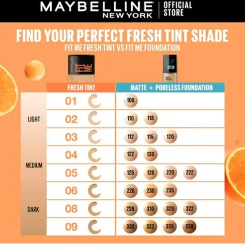 Maybelline Fit Me Fresh Tint Vit C + SPF 50 - 30 ML