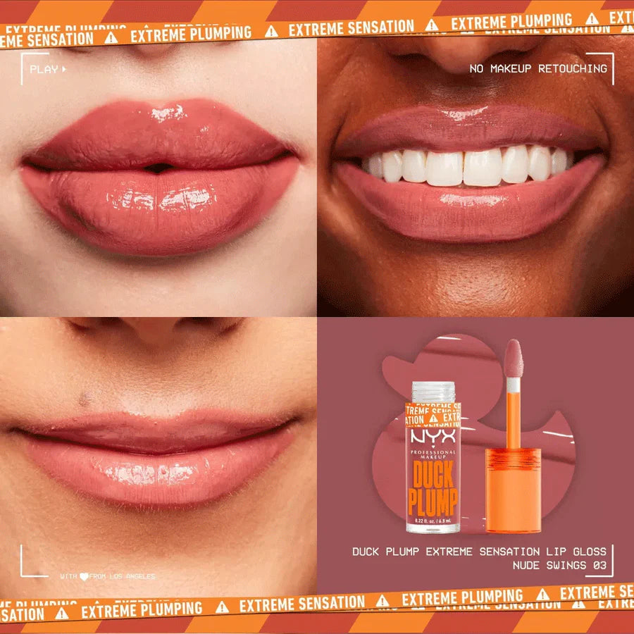 NYX Professional Makeup Duck Plump High Pigment Plumping Lip Gloss -03 Nude Swings